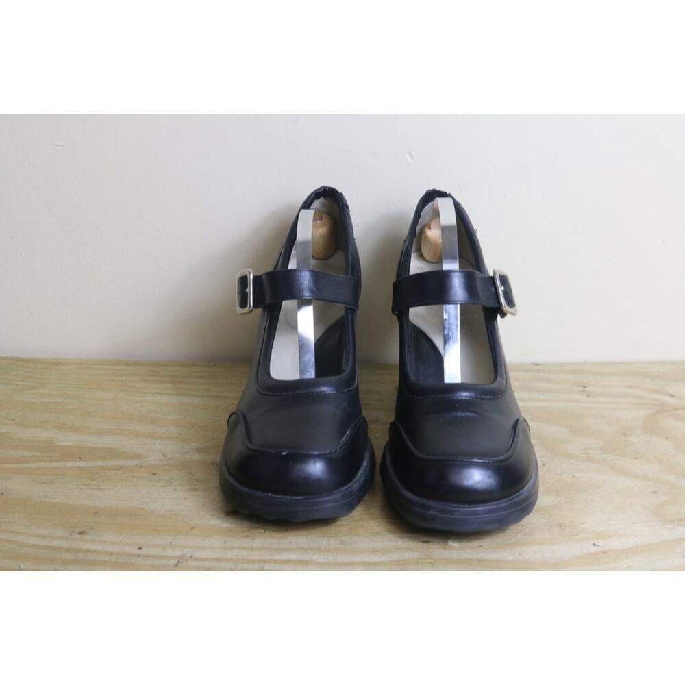 John Fluevog Shoes 9 Black Leather Mini Gorgeous Mary Jane Boho Whimsigoth - Picture 2 of 15